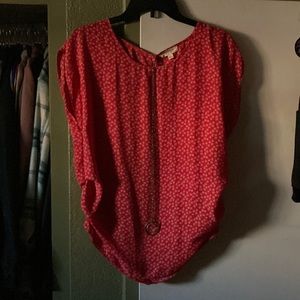 Red Floral Blouse